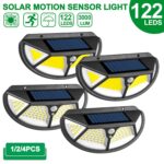 motion sensor solar spotlight for outdoor garden decor 18
