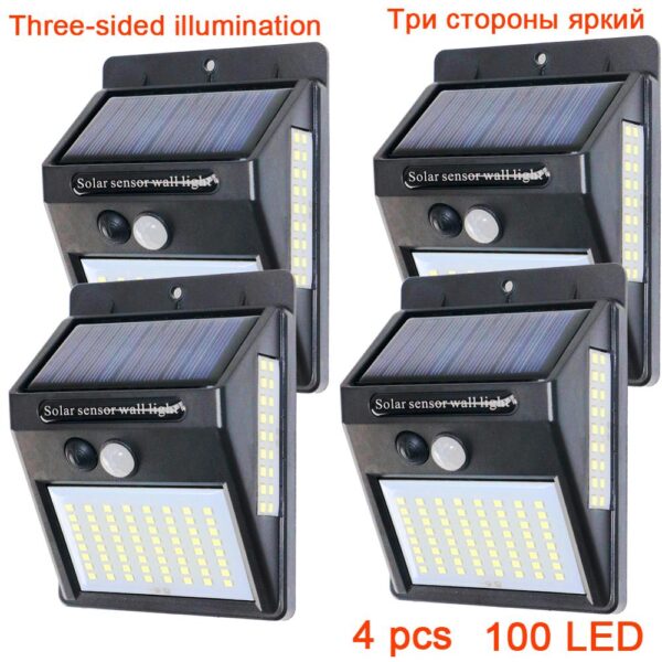 smartsun 48 solar led security light 100led 4pcs smartsun 48 solar led security light 100led 4pcs