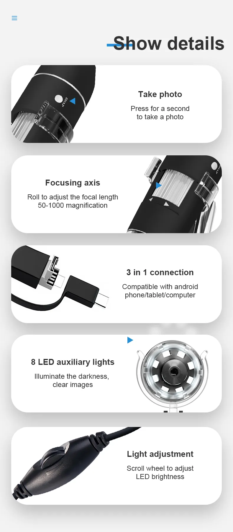 1600x Ultimate Microscope 1080P HD Digital 3 in 129