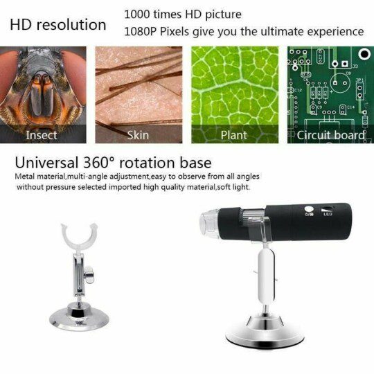 1600x Ultimate Microscope 1080P HD Digital 3 in 13