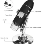 1600x Ultimate Microscope 1080P HD Digital 3 in 130