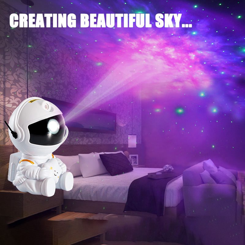 Astronaut Projector LED Laser Space Galaxy Projector 360 Degree Star Projector Aurora Nebula Night Light for Home Decor