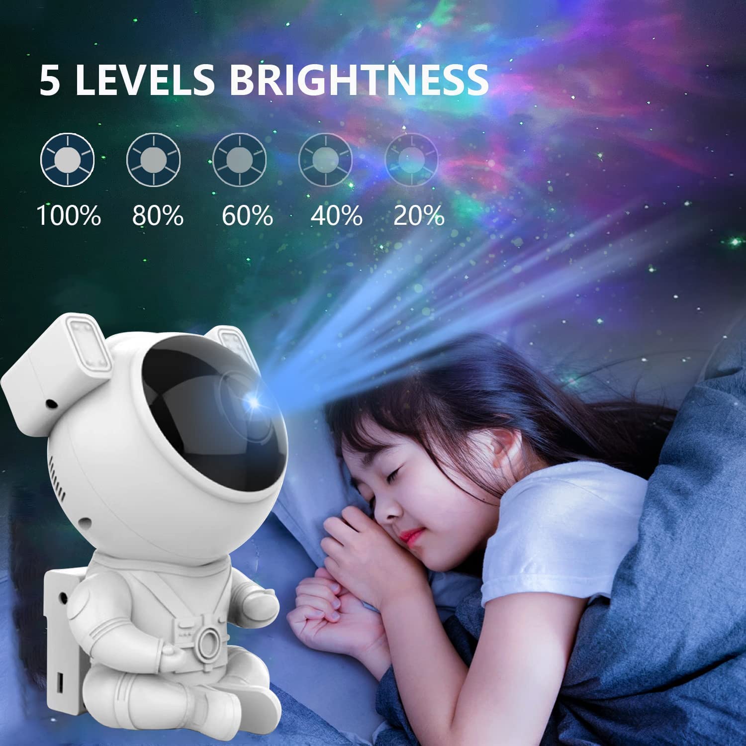 NEW Astronaut Galaxy Starry Projector Night Light Star Sky Night Lamp For Bedroom Home Decorative Kids Birthday Gift