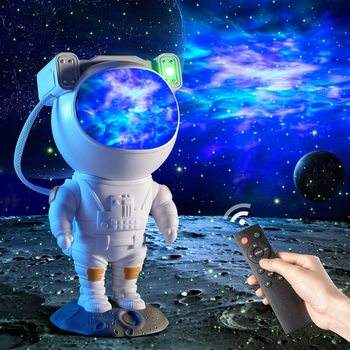 Astronaut Star Projector Night Light Spaceman Galaxy Starry Nebula Ceiling Projection Lamp Starry Sky Bedroom Decor