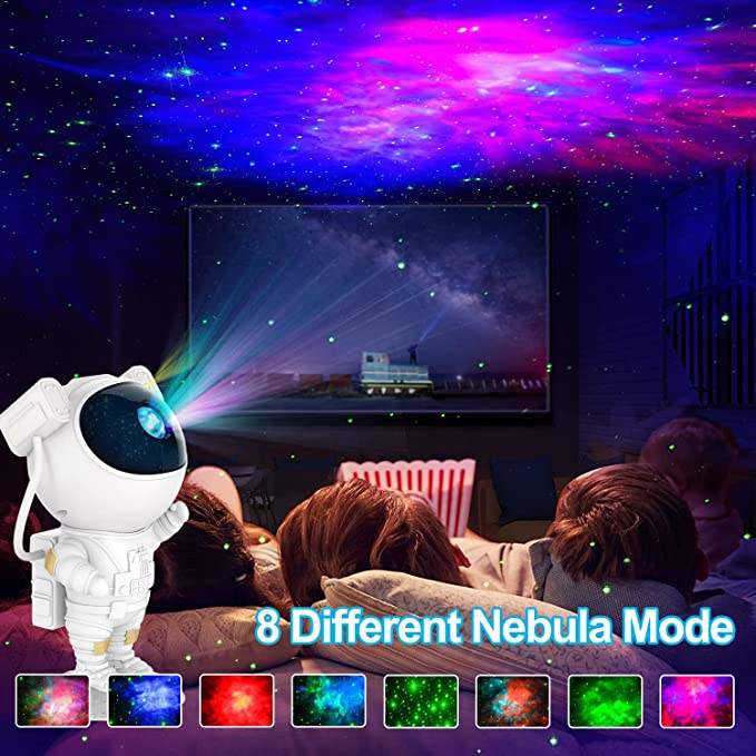 Astronaut Star Projector Night Light Spaceman Galaxy Starry Nebula Ceiling Projection Lamp Starry Sky Bedroom Decor