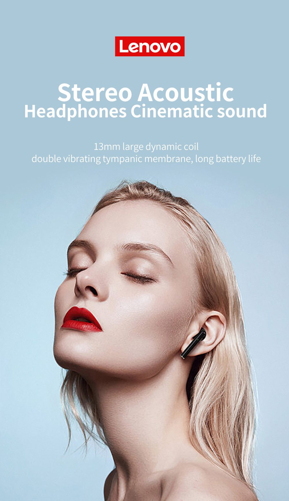 Lenovo Original HT38 Bluetooth 5.0 TWS Earphone Wireless Headphones Waterproof Sport Headsets Noise Reduction Earbuds with Mic