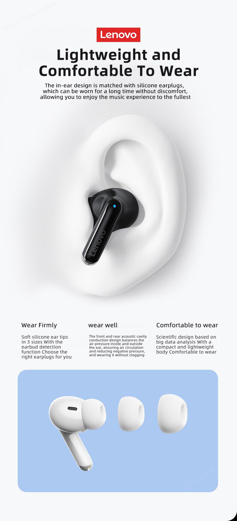 Original Lenovo XT88 TWS Wireless Earphone Bluetooth 5.3 Dual Stereo Noise Reduction Bass Touch Control Long Standby Headset