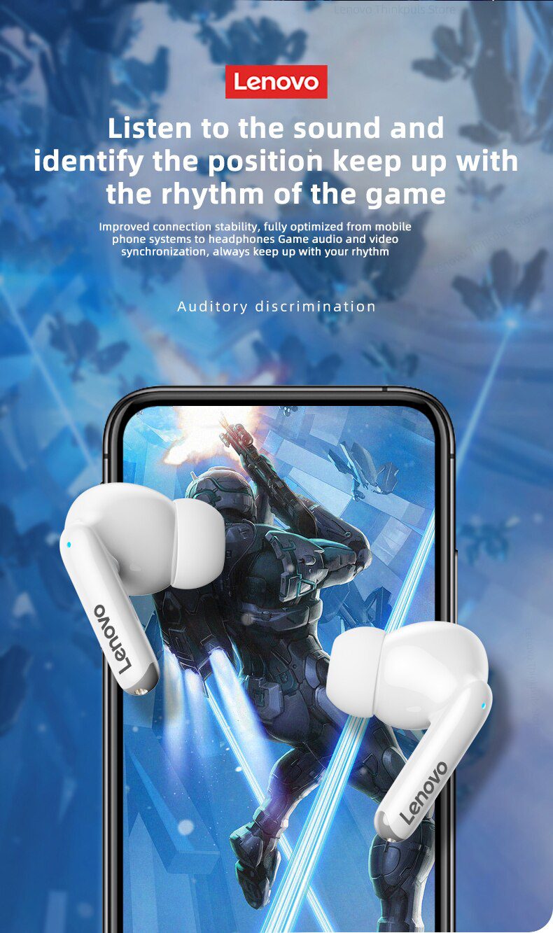 Original Lenovo XT88 TWS Wireless Earphone Bluetooth 5.3 Dual Stereo Noise Reduction Bass Touch Control Long Standby Headset