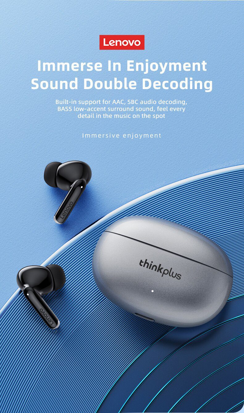 Original Lenovo XT88 TWS Wireless Earphone Bluetooth 5.3 Dual Stereo Noise Reduction Bass Touch Control Long Standby Headset