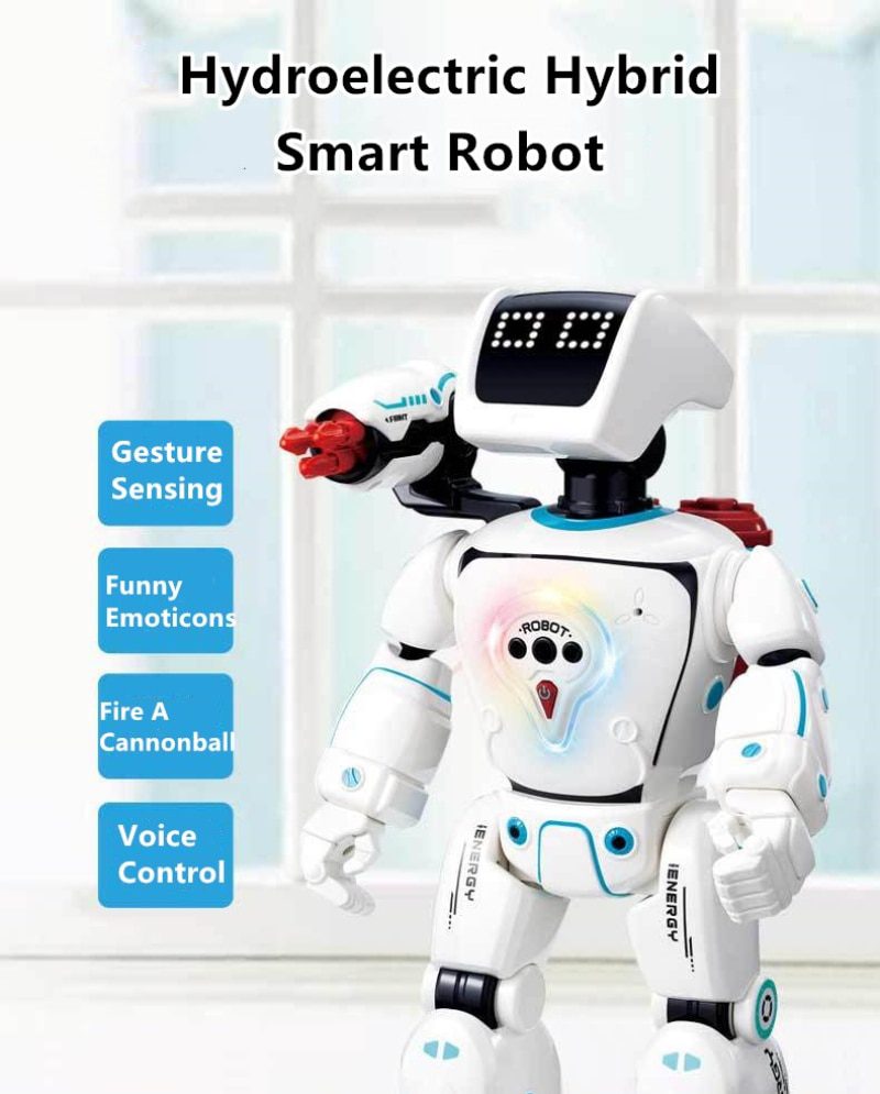 Smart Hydroelectric RC Robot Voice Conversation Gesture Touch Sensing Battle Mode Launch Bullet Remote Control Robot Kid Gifts