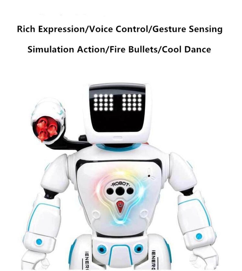 Smart Hydroelectric RC Robot Voice Conversation Gesture Touch Sensing Battle Mode Launch Bullet Remote Control Robot Kid Gifts