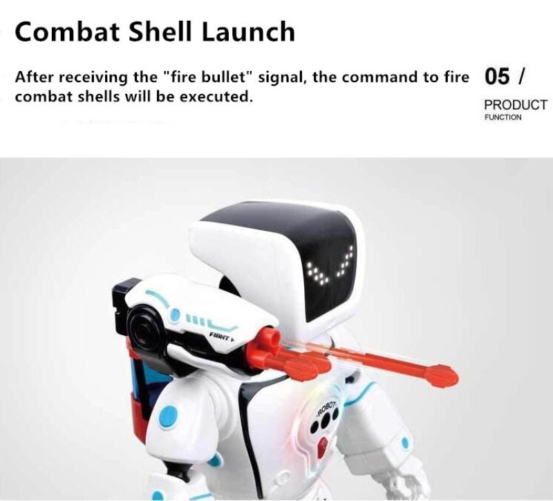 Smart Hydroelectric RC Robot Voice Conversation Gesture Touch Sensing Battle Mode Launch Bullet Remote Control Robot Kid Gifts