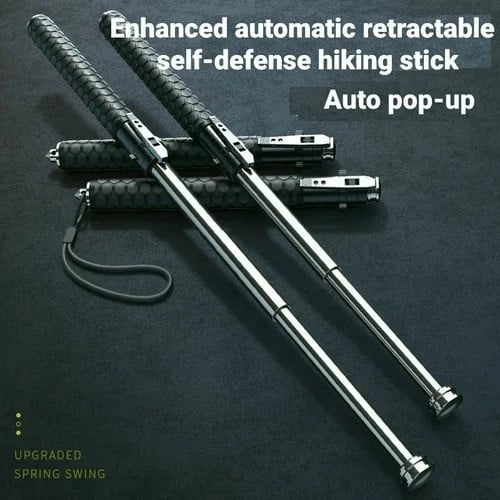 Auto Retractable Self Defense Hiking Stick