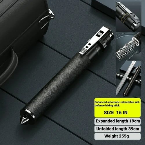 Auto Retractable Self Defense Hiking Stick