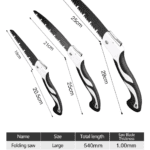 Folding Hand Saw Soft Rubber Handle SK5 Steel Blade