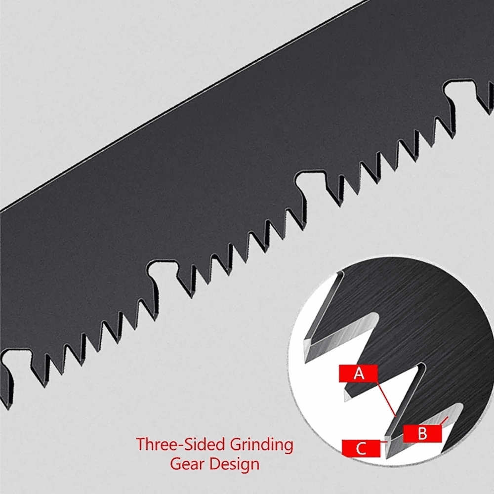 Folding Hand Saw Soft Rubber Handle SK5 Steel Blade5