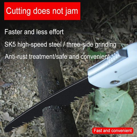 Folding Hand Saw Soft Rubber Handle SK5 Steel Blade8