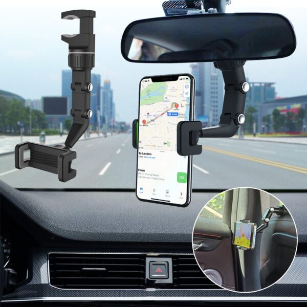 Handy Multifunctional Rearview Mirror Phone Holder Handy Multifunctional Rearview Mirror Phone Holder