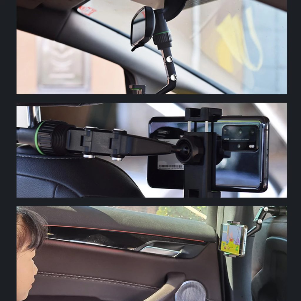 Handy Multifunctional Rearview Mirror Phone Holder