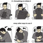 Inflatable Travel Pillow for Airplane Car Bus Office