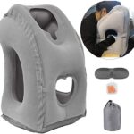 Inflatable Travel Pillow for Airplane Car Bus Office