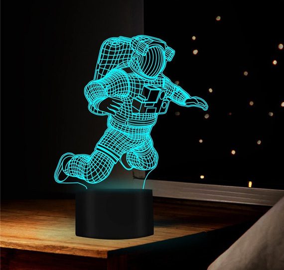 LED D Astronaut Night Light Lamp with Colour Changing