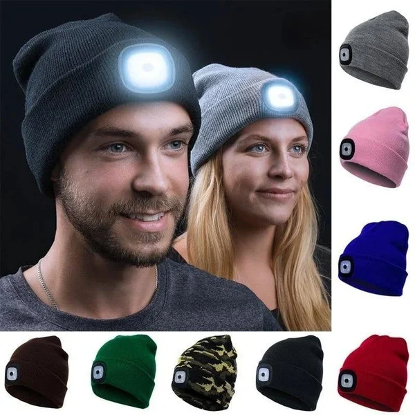 LED Hip Hop Beanie Light