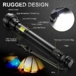 Laser Flashlight LED Rechargeable Tactical High Lumens