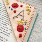 Personalized Corner Bookmark Hand Embroidered