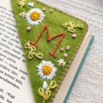 Personalized Corner Bookmark Hand Embroidered