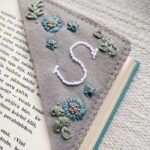 Personalized Corner Bookmark Hand Embroidered