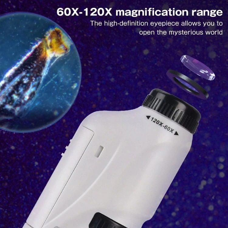 Portable Kid’s Microscope 60-120x With Adjustable Zoom7