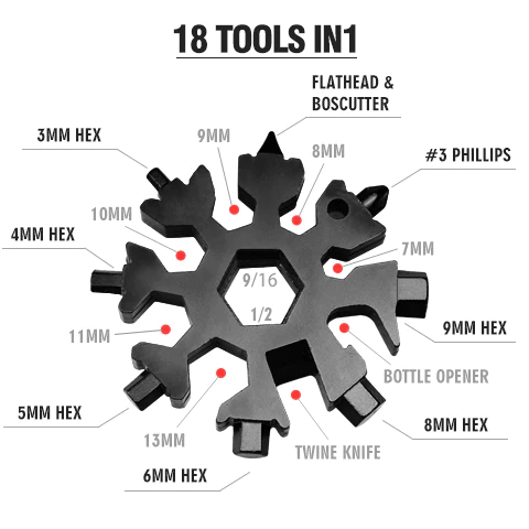 Snowflakes Stainless Steel Saker in Multi tool