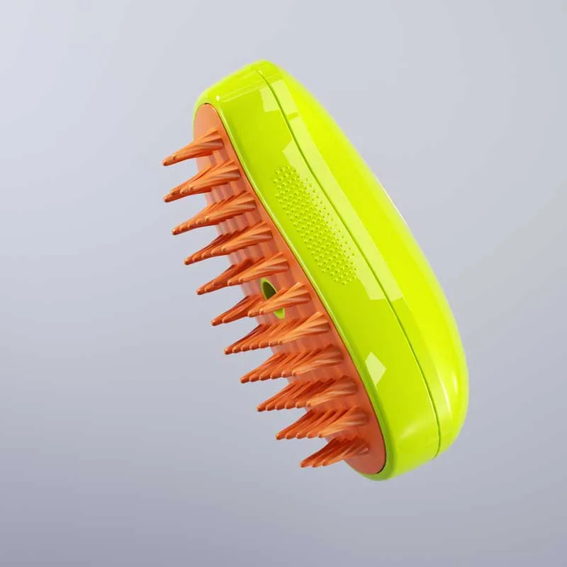 Electric Cat Grooming Brush: Soft Silicone, Steam Spray