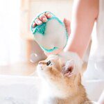 Soft Silicone Pet Bath Brush: Grooming & Cleaning Tool