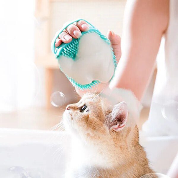 56194-evqred.jpg Soft Silicone Pet Bath Brush: Grooming & Cleaning Tool