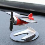 Creative Solar Airplane Car Decoration: Gift for Enthusiasts