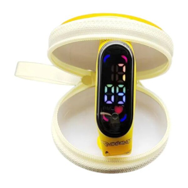 Pokemon Digital Silicone LED Watch: Pikachu, Squirtle, Eevee Charizard