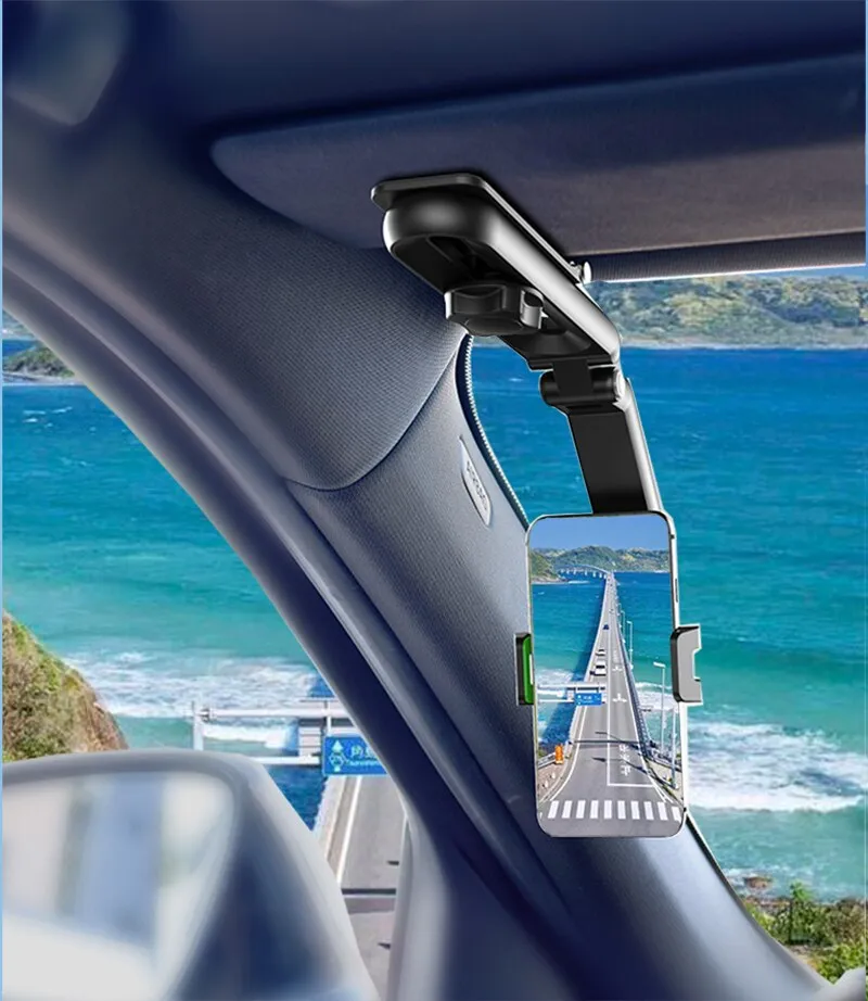 Multifunctional Sun Visor Car Phone Holder: 360° Rotating