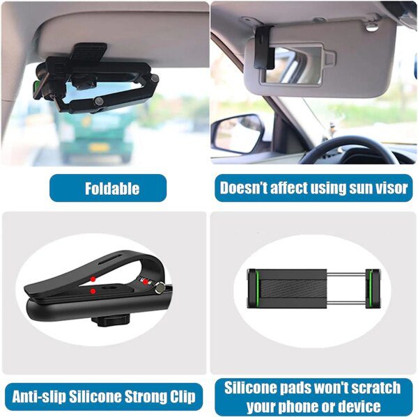 56470-zkh8pa.jpg Multifunctional Sun Visor Car Phone Holder: 360° Rotating