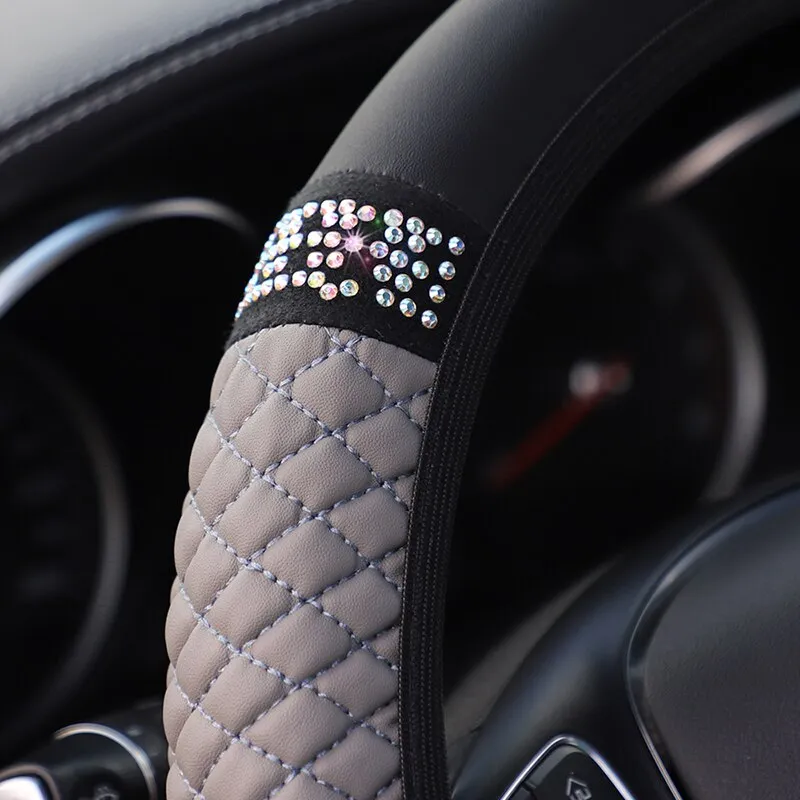 Car Steering Wheel Cover 3D Leather Embroidered: Breathable & Stylish