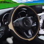 Car Steering Wheel Cover 3D Leather Embroidered: Breathable & Stylish