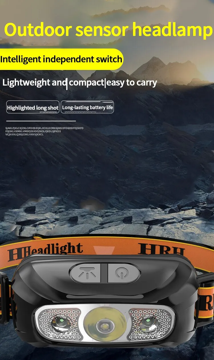 XPG Sensor Headlamp: USB Rechargeable, Waterproof