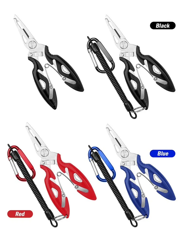 Multifunctional Fishing Pliers: Curved Mouth, Cutting Lines