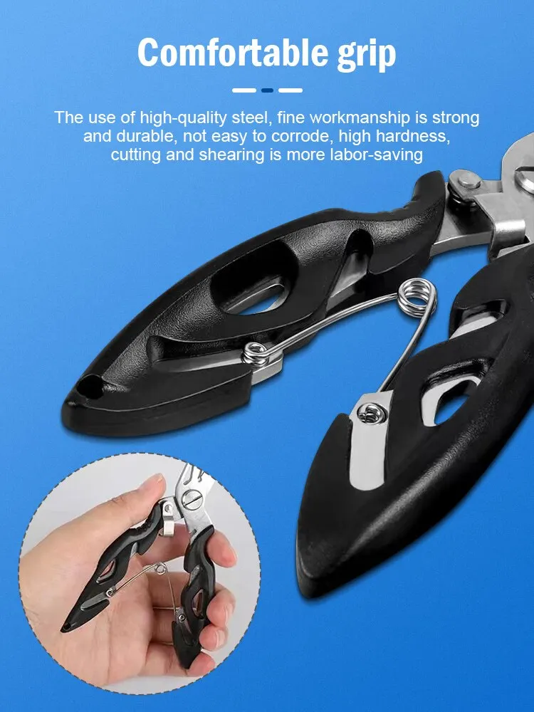 Multifunctional Fishing Pliers: Curved Mouth, Cutting Lines