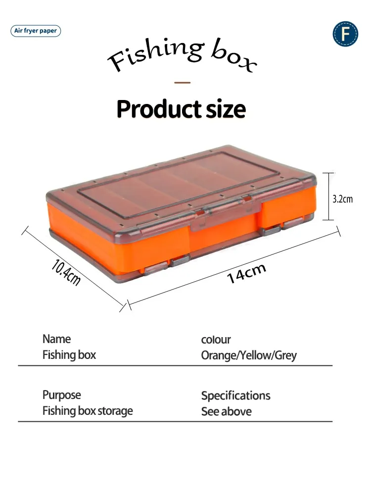 Outdoor Portable Fishing Box: Double-Sided, 12 Compartments