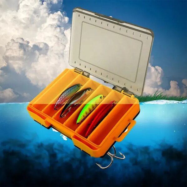 56889-9vk7vw.jpg Outdoor Portable Fishing Box: Double-Sided, 12 Compartments
