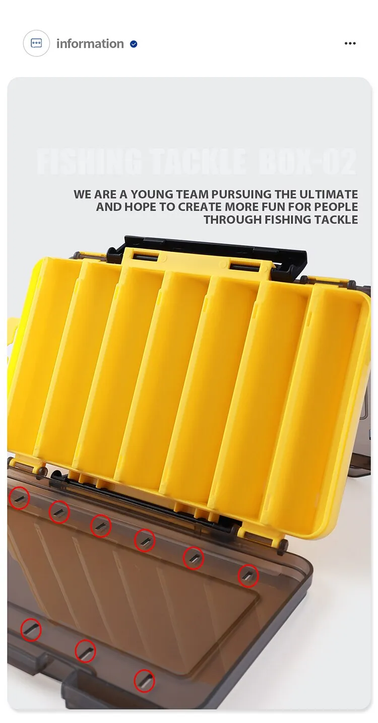 Outdoor Portable Fishing Box: Double-Sided, 12 Compartments