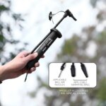WEST BIKING MTB Bicycle Pump: 80 PSI, Manual Tire Inflator
