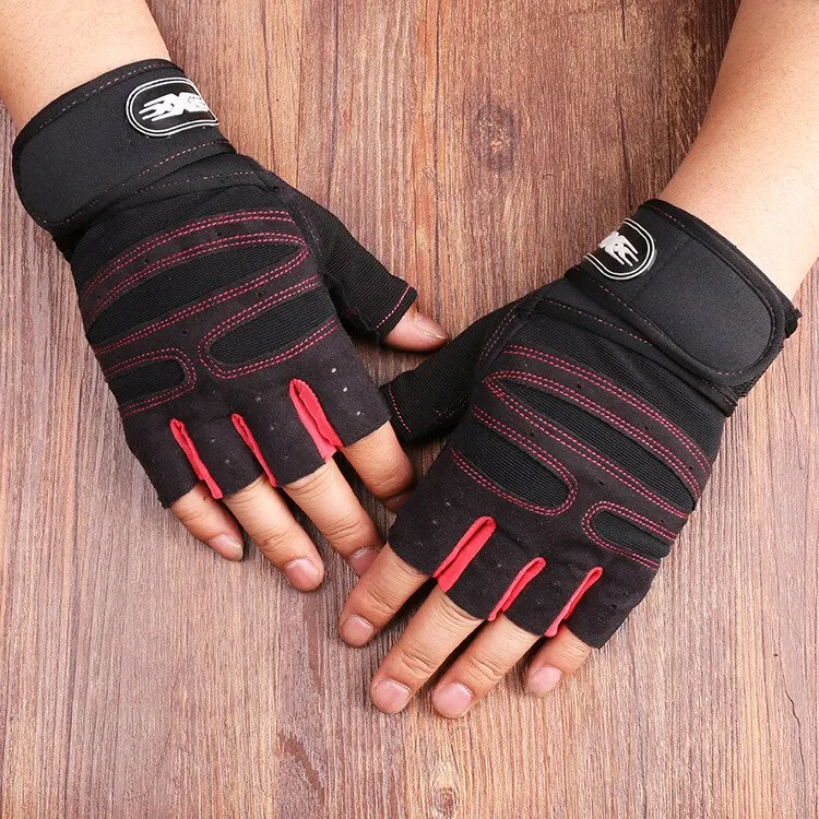 Half Finger Fitness Gloves: Non-Slip Wrist Guard for Exercise